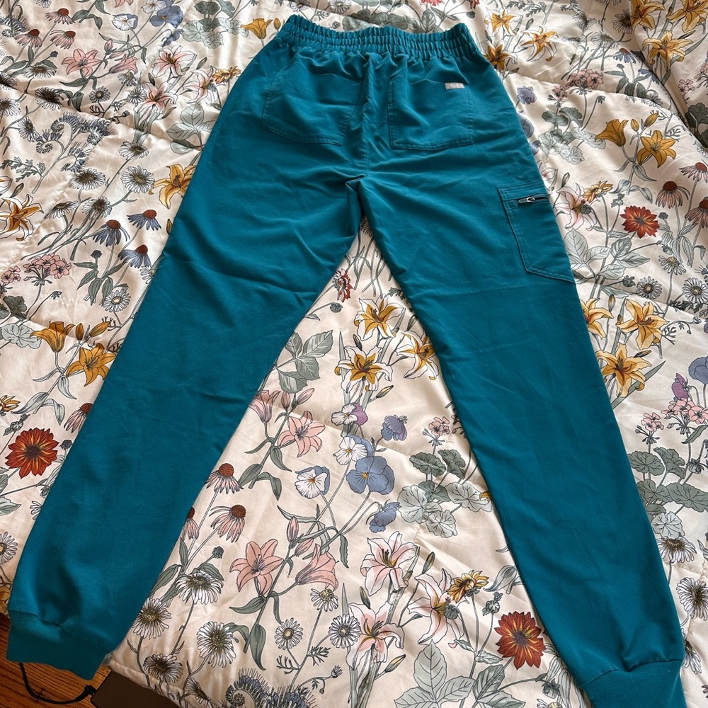FIGS Teal Jogger Scrub Pants XS/T Tall Technical Collection - Picture 2 of 4